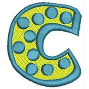 Machine Embroidery Designs - Polka Dot Letters(1) - Threadart.com