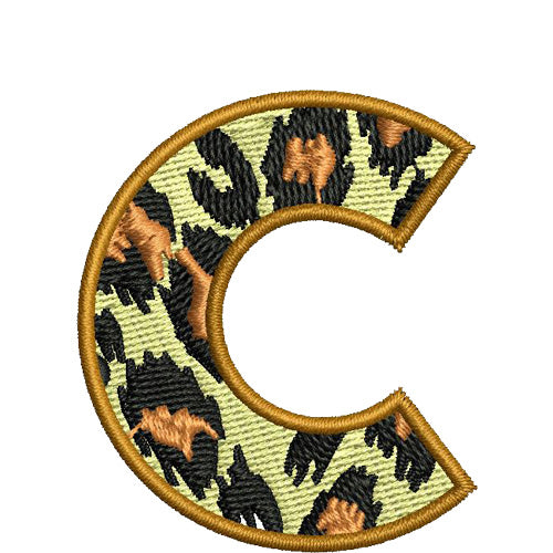 Machine Embroidery Designs - Leopard Alphabet(1) - Threadart.com