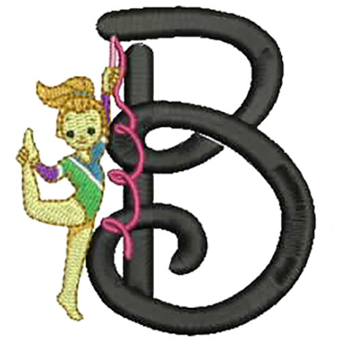Machine Embroidery Designs - Gymnastics Alphabet - Threadart.com