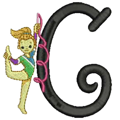 Machine Embroidery Designs - Gymnastics Alphabet - Threadart.com