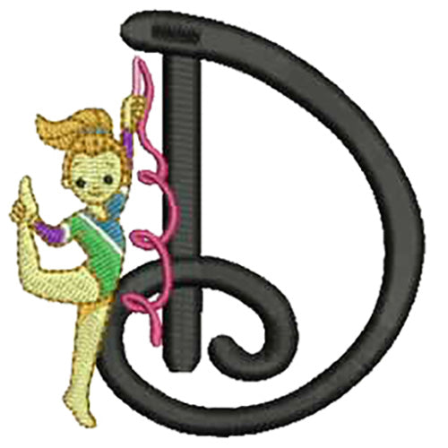 Machine Embroidery Designs - Gymnastics Alphabet - Threadart.com
