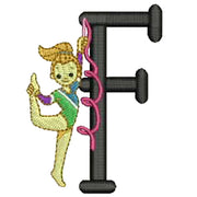 Machine Embroidery Designs - Gymnastics Alphabet - Threadart.com