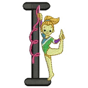 Machine Embroidery Designs - Gymnastics Alphabet - Threadart.com