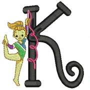 Machine Embroidery Designs - Gymnastics Alphabet - Threadart.com