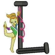 Machine Embroidery Designs - Gymnastics Alphabet - Threadart.com