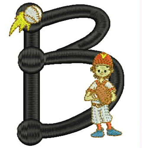 Machine Embroidery Designs - Baseball Alphabet(1) - Threadart.com