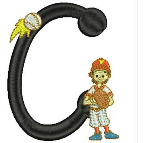 Machine Embroidery Designs - Baseball Alphabet(1) - Threadart.com