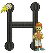 Machine Embroidery Designs - Baseball Alphabet(1) - Threadart.com
