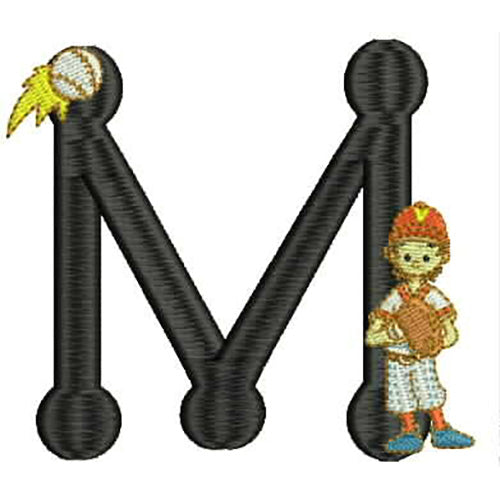 Machine Embroidery Designs - Baseball Alphabet(1) - Threadart.com