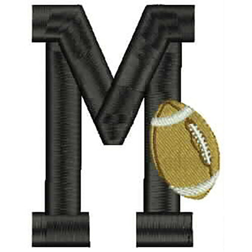 Machine Embroidery Designs - Football Alphabet(1) - Threadart.com