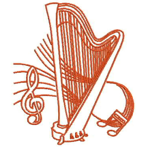 Machine Embroidery Designs - Musical Instruments1 - Threadart.com