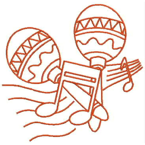 Machine Embroidery Designs - Musical Instruments1 - Threadart.com