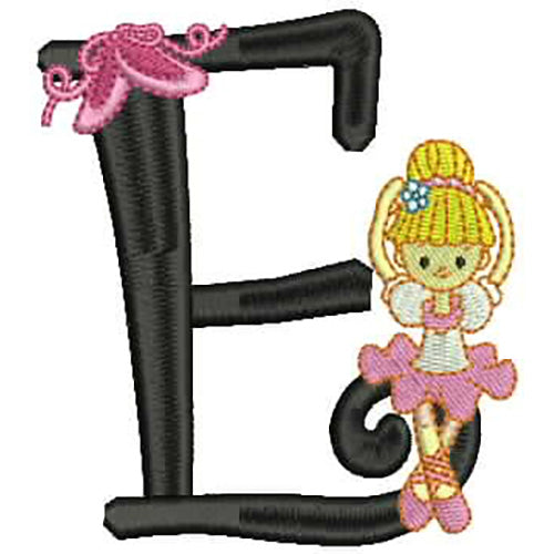 Machine Embroidery Designs - Dancer Alphabet(1) - Threadart.com