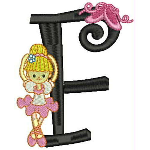 Machine Embroidery Designs - Dancer Alphabet(1) - Threadart.com