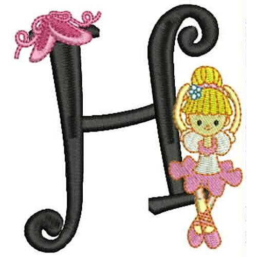 Machine Embroidery Designs - Dancer Alphabet(1) - Threadart.com