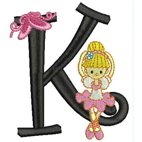 Machine Embroidery Designs - Dancer Alphabet(1) - Threadart.com