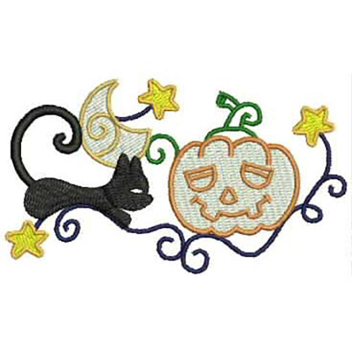 Machine Embroidery Designs - Halloween Cats (1) - Threadart.com