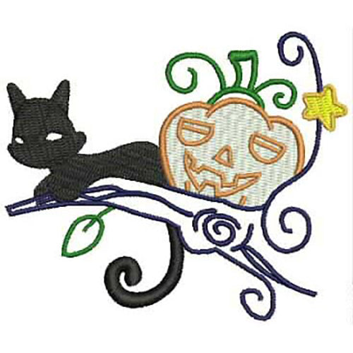 Machine Embroidery Designs - Halloween Cats (1) - Threadart.com