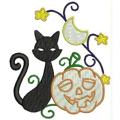 Machine Embroidery Designs - Halloween Cats (1) - Threadart.com