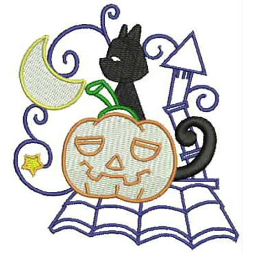Machine Embroidery Designs - Halloween Cats (1) - Threadart.com