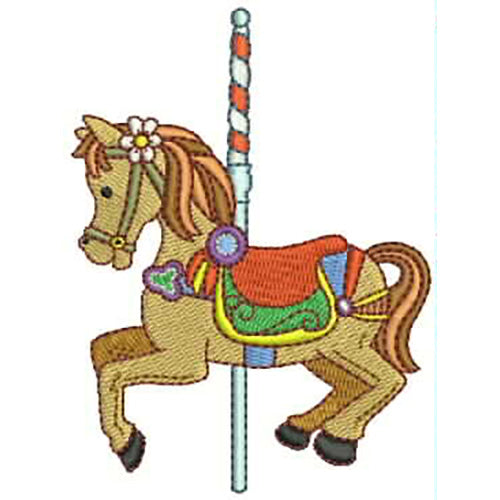 Machine Embroidery Designs - Carousel Horses(2) - Threadart.com