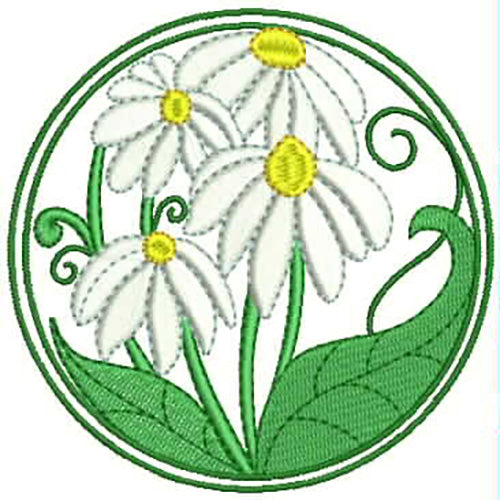 Machine Embroidery Designs - Floral Circles(1) - Threadart.com