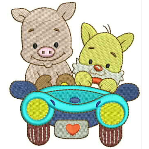 Machine Embroidery Designs - Traveling Friends(1) - Threadart.com