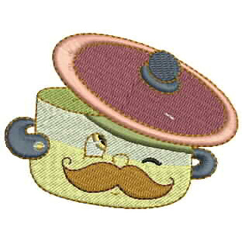 Machine Embroidery Designs - Funny Pots and Pans(1) - Threadart.com