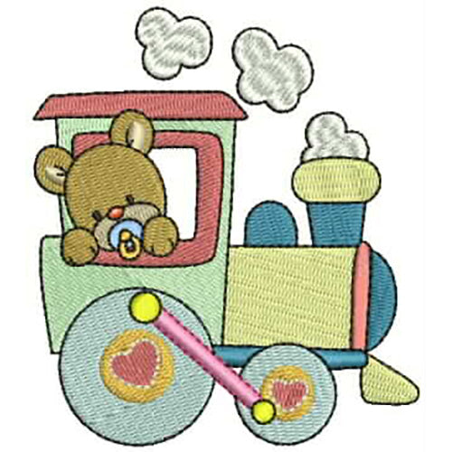 Machine Embroidery Designs - Little Trains(1) - Threadart.com