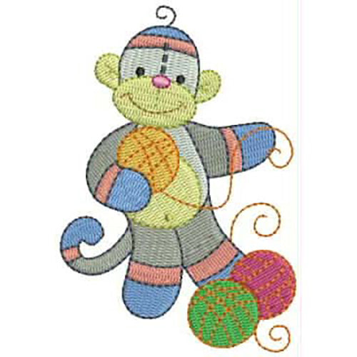 Machine Embroidery Designs - Sock Monkeys(1) - Threadart.com