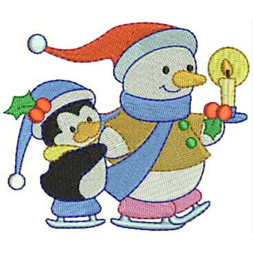 Machine Embroidery Designs - Snowmen(2) - Threadart.com