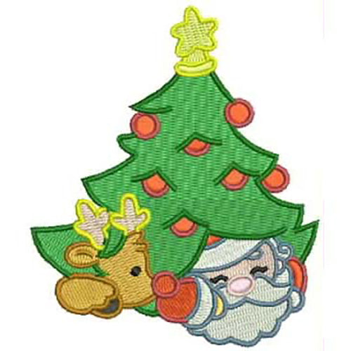 Machine Embroidery Designs - Santa and Rudolph(1) - Threadart.com