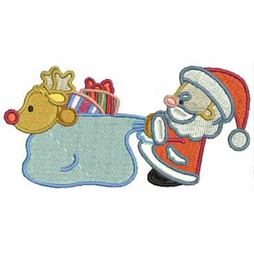 Machine Embroidery Designs - Santa and Rudolph(1) - Threadart.com