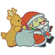 Machine Embroidery Designs - Santa and Rudolph(1) - Threadart.com