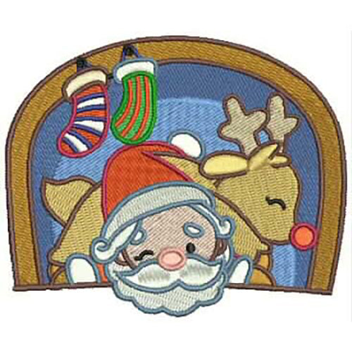 Machine Embroidery Designs - Santa and Rudolph(1) - Threadart.com
