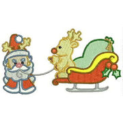 Machine Embroidery Designs - Santa and Rudolph(1) - Threadart.com