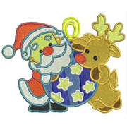 Machine Embroidery Designs - Santa and Rudolph(1) - Threadart.com