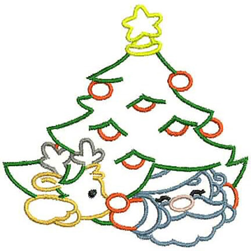 Machine Embroidery Designs - Santa and Rudolph(2) - Threadart.com