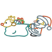 Machine Embroidery Designs - Santa and Rudolph(2) - Threadart.com