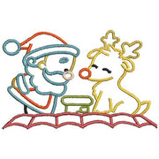 Machine Embroidery Designs - Santa and Rudolph(2) - Threadart.com