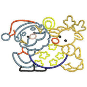 Machine Embroidery Designs - Santa and Rudolph(2) - Threadart.com