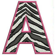 Machine Embroidery Designs - Zebra Alphabet Caps(1) - Threadart.com