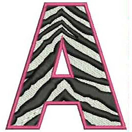 Machine Embroidery Designs - Zebra Alphabet Caps(1) - Threadart.com