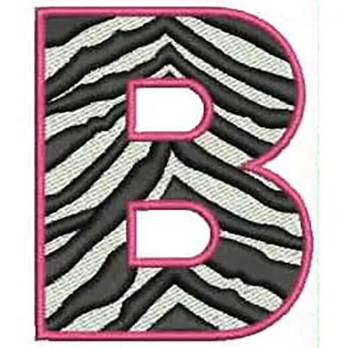 Machine Embroidery Designs - Zebra Alphabet Caps(1) - Threadart.com