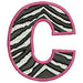 Machine Embroidery Designs - Zebra Alphabet Caps(1) - Threadart.com