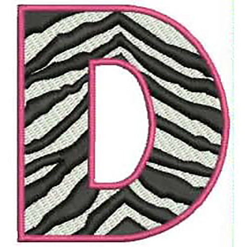 Machine Embroidery Designs - Zebra Alphabet Caps(1) - Threadart.com