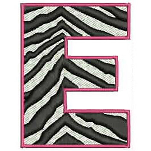 Machine Embroidery Designs - Zebra Alphabet Caps(1) - Threadart.com