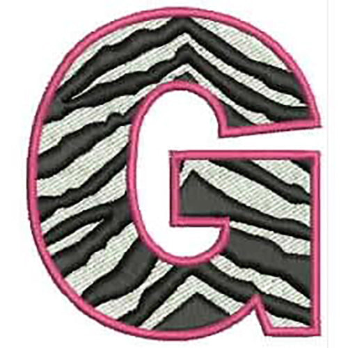 Machine Embroidery Designs - Zebra Alphabet Caps(1) - Threadart.com