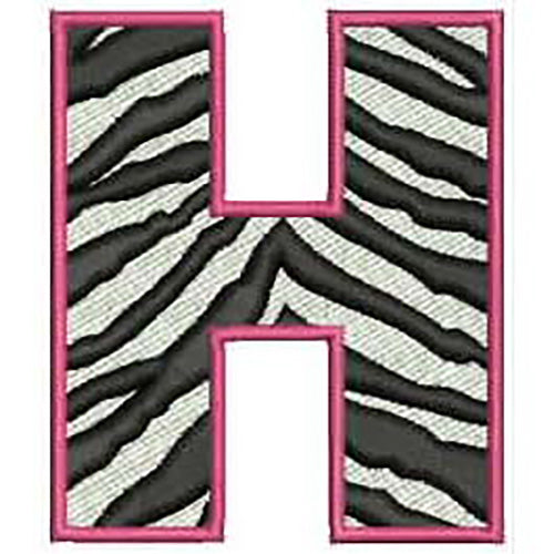Machine Embroidery Designs - Zebra Alphabet Caps(1) - Threadart.com