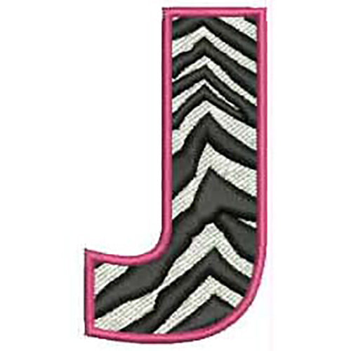 Machine Embroidery Designs - Zebra Alphabet Caps(1) - Threadart.com